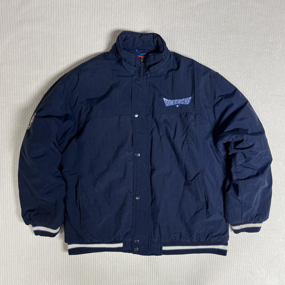 Dallas Mavericks Jacket Mens Medium Blue NBA Basketball Reebok Embroidered